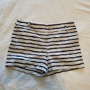 LOFT Blue & White Stripe Shorts Size 4